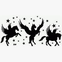 anna wand� - WANDSTICKER Himmelspferde
