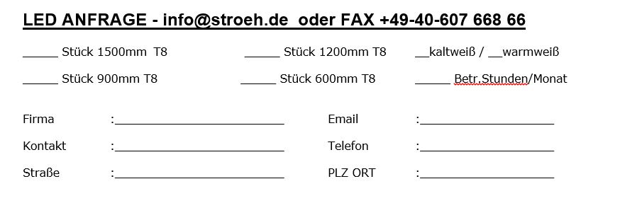 LED 1,2m Röhre SUPER ECO 16W/ T8 ab € 19,80 im bei Ströh