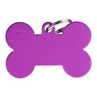 MyFamily Hundemarke Basic XL Knochen Lila 