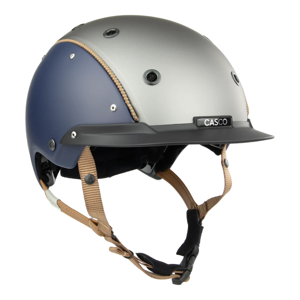 Casco Champ Regal Reithelm Blau silber Matt, Gr. L (58-62 cm )