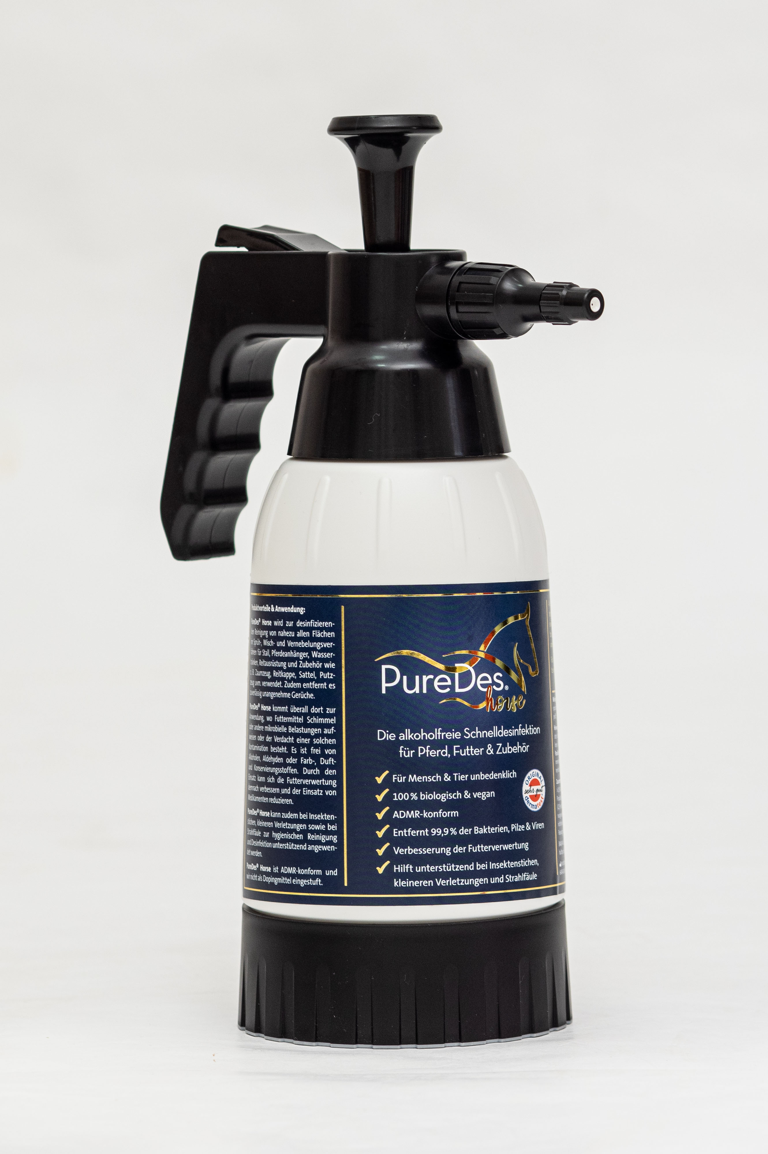 PureDes Profi Pumpflasche 1200ml Für eine großflächige Desinfektion