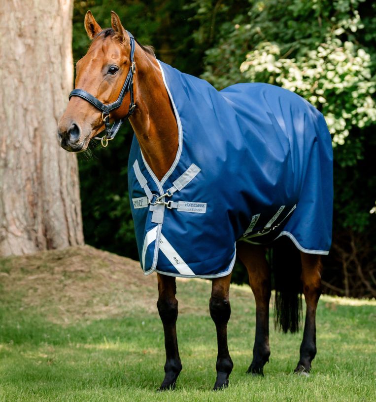 Horseware Amigo 1200D Wug Turnout 50g Navy/Titanium Grey & Silver, 145 cm