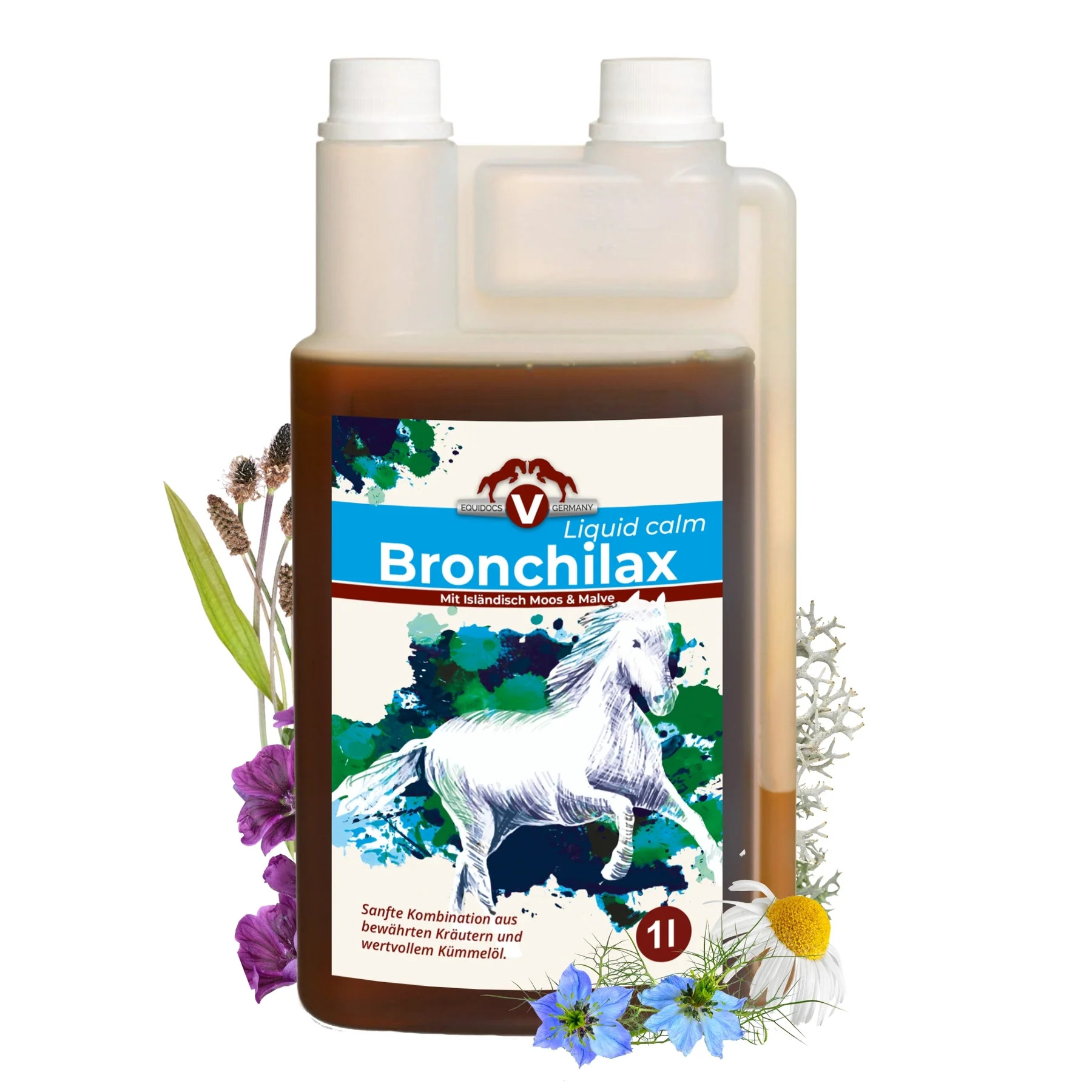 Equidocs Bronchilax 1000 ml Zur dauerhaften Unterstützung der Bronchialfunktion