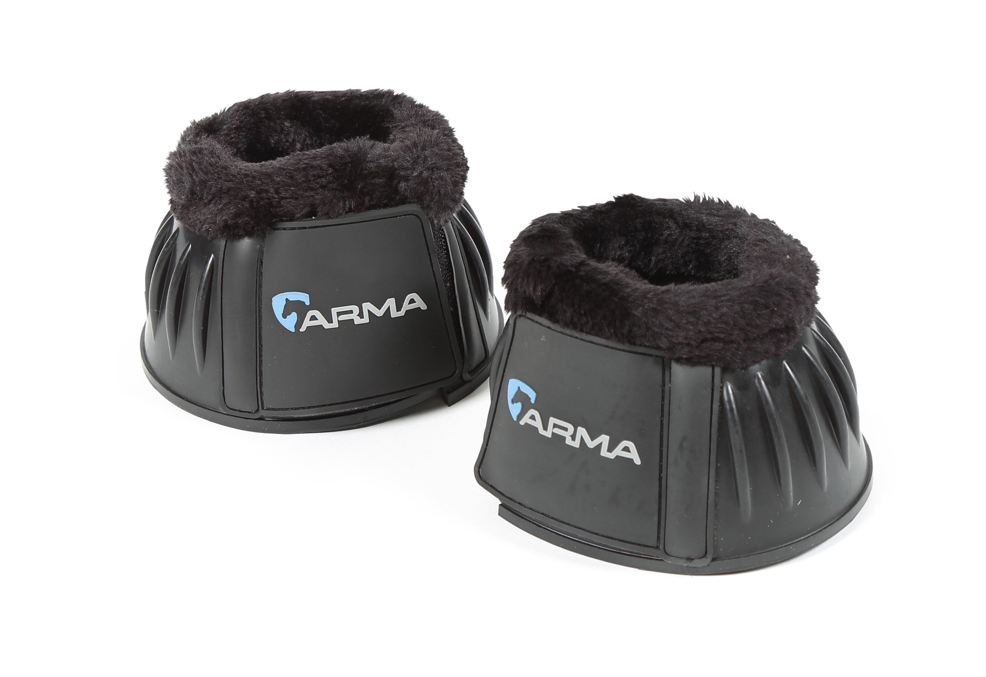 Shires Arma Gummi Hufglocken Fleece Schwarz, Gr. Pony