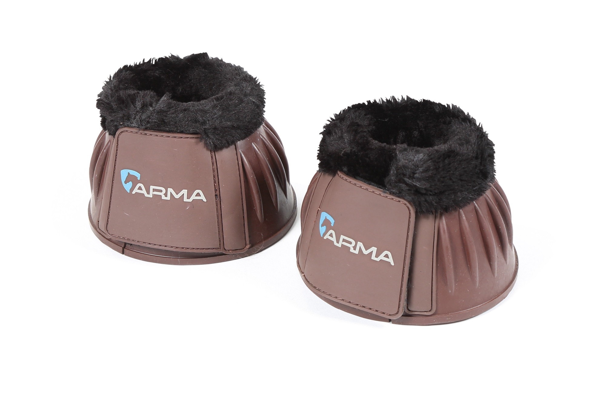 Shires Arma Gummi Hufglocken Fleece Braun, Gr. Full