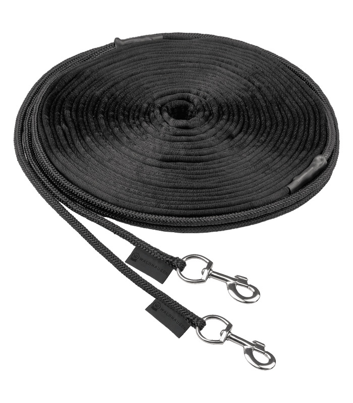 Waldhausen Doppellonge Classic Silver Schwarz, 18m