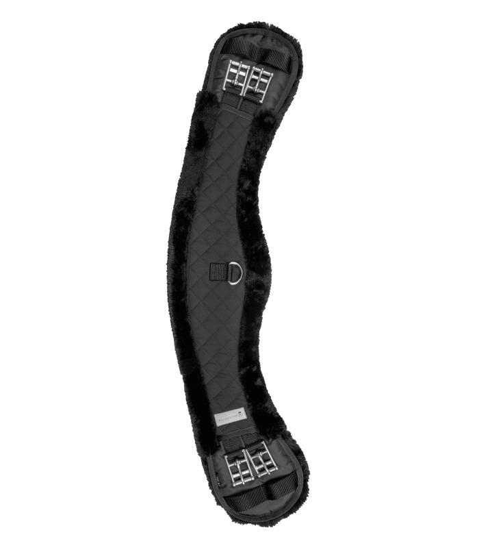 Waldhausen Mondgurt mit Teddyfell Schwarz/Schwarz, Gr. 60 cm