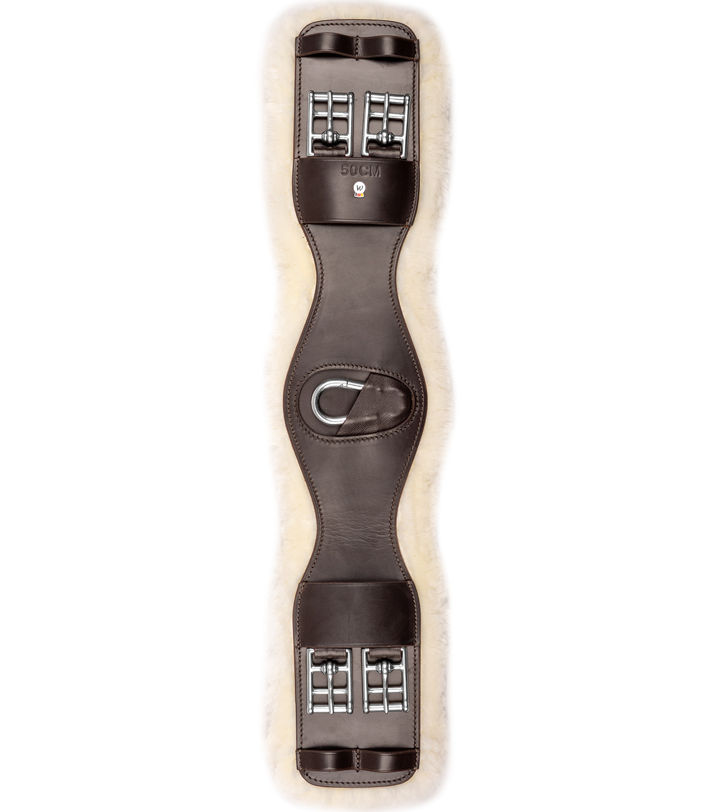 Waldhausen Lederkurzgurt mit Eco Wool Braun, Gr. 50 cm