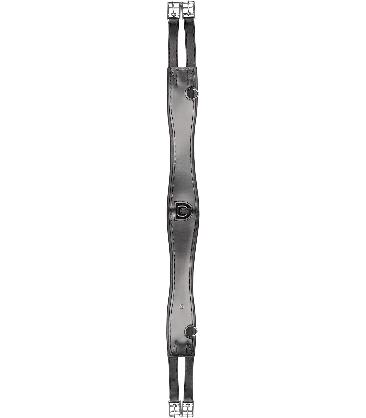 Waldhausen Ledersattelgurt Sleek Schwarz, 130 cm