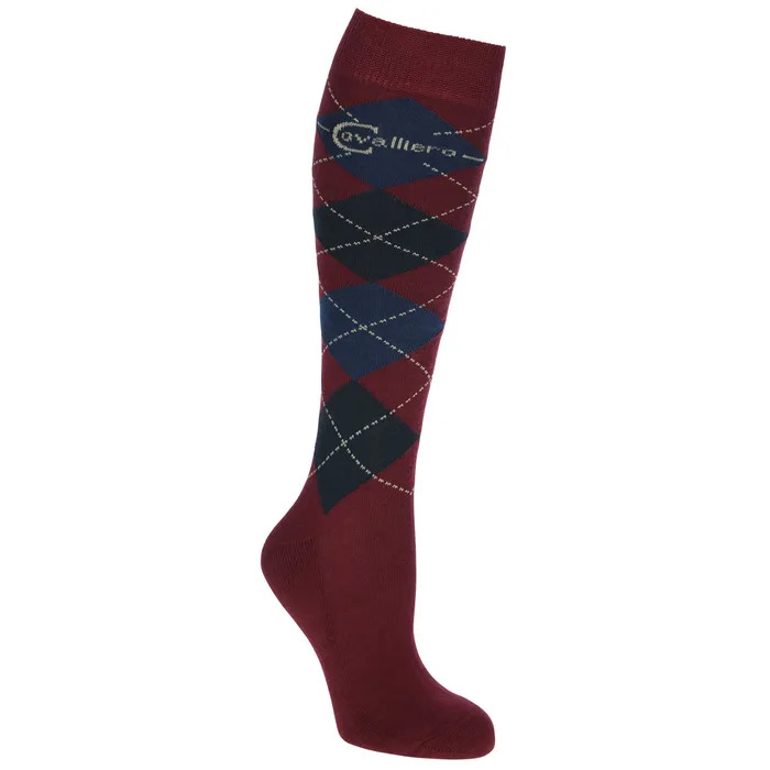 Kerbl Reitstrumpf Brescia Merlot/Graphite, Gr. 37-39 cm