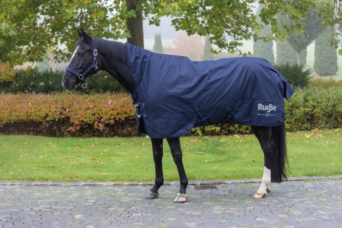 Covalliero Outdoordecke RugBe HighNeck Dark Navy, Gr. 125 cm