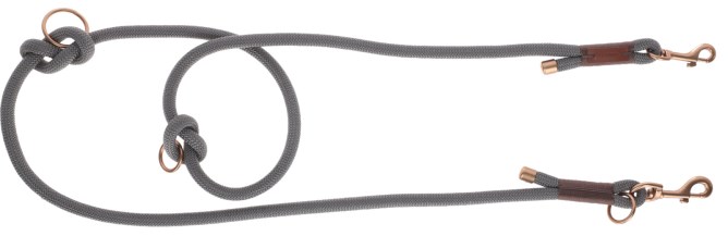 Kerbl Führleine Monte Carlo Braun/ grau, Länge 200 cm x Breite 12 mm