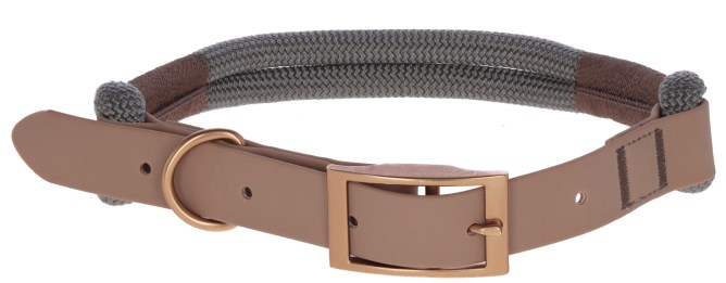 Kerbl Halsband Monte Carlo Braun/ grau, Halsumfang 30 - 40 cm
