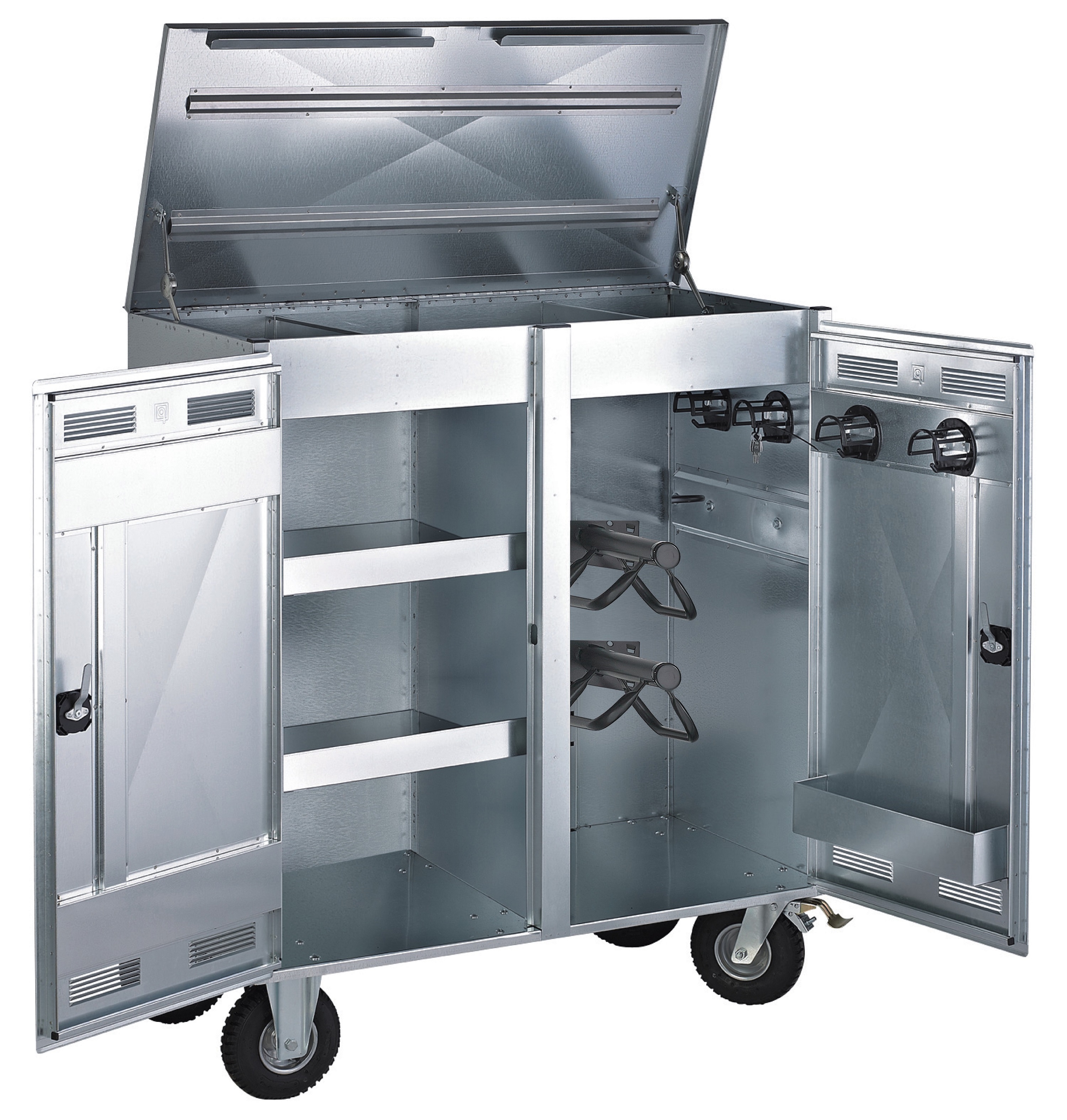 STRÖH Turnierwagen 116 x 120 x 60 cm Mit Deckelklappe & 4 Rollen