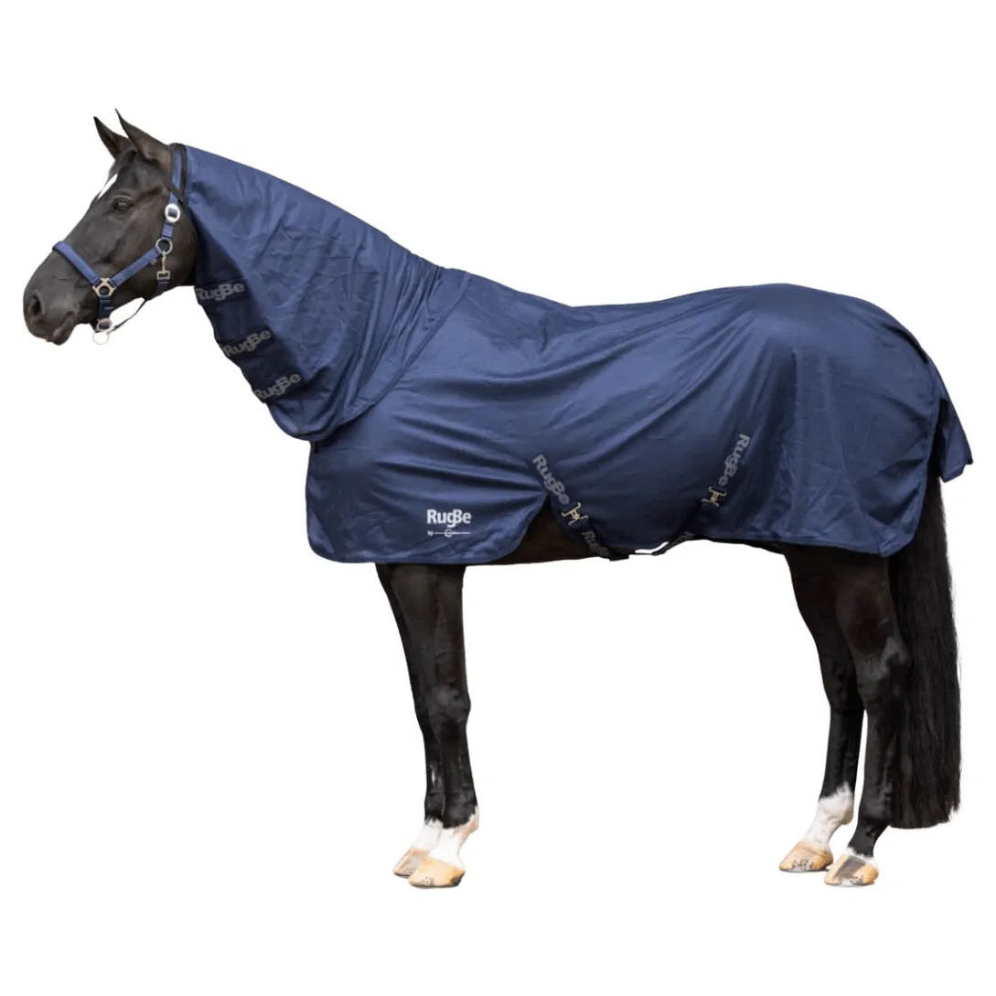 Covalliero Fliegendecke RugBe SuperFly inkl. Halsteil 135cm, Navy