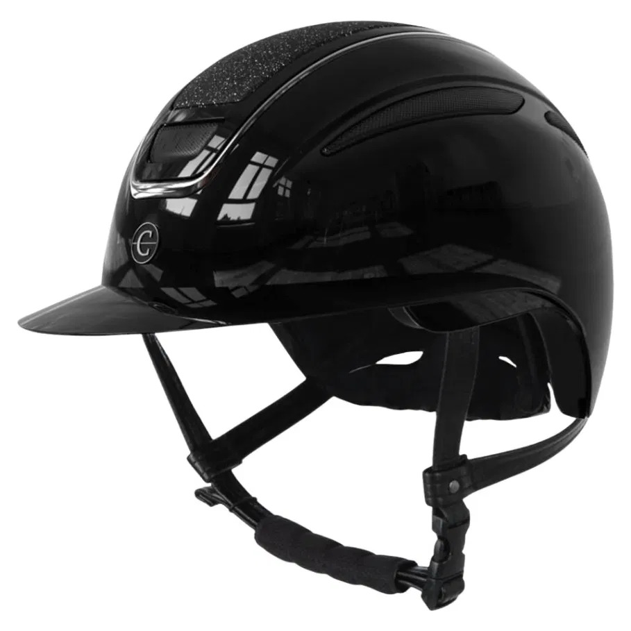 Covalliero Reithelm Elite Polo Lackschwarz, Gr. M 56-58cm