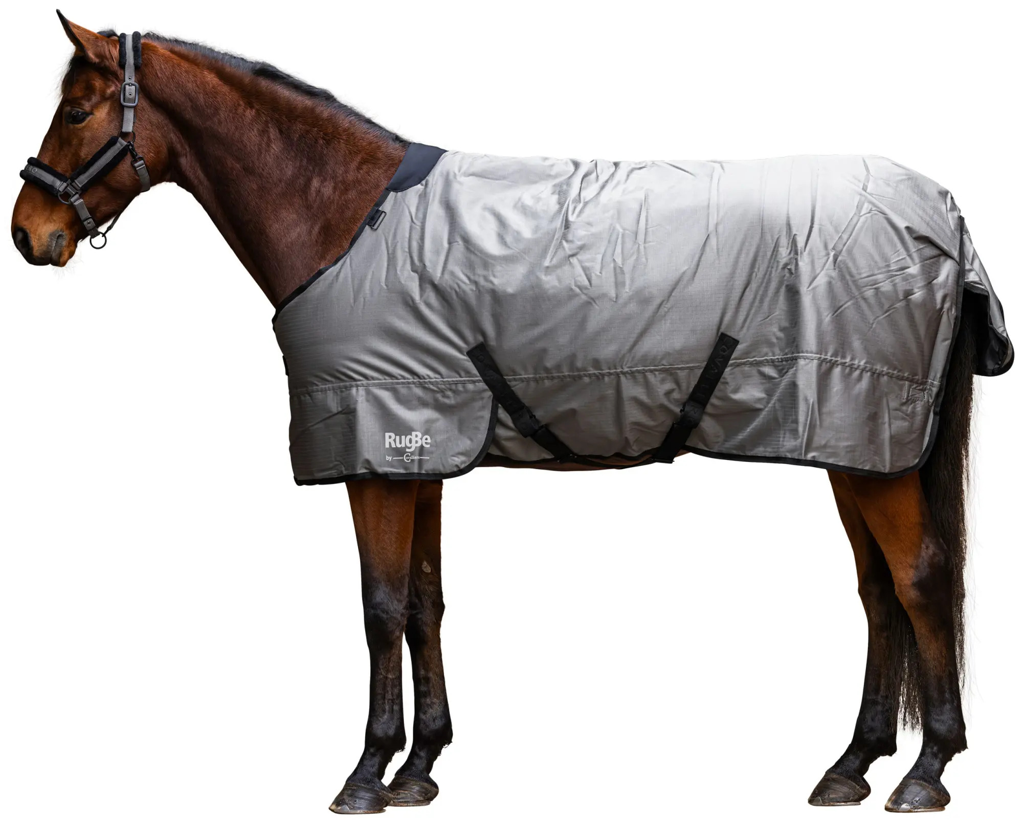 Covalliero Outdoordecke 100g RugBe Steel Grey, Gr. 135 cm