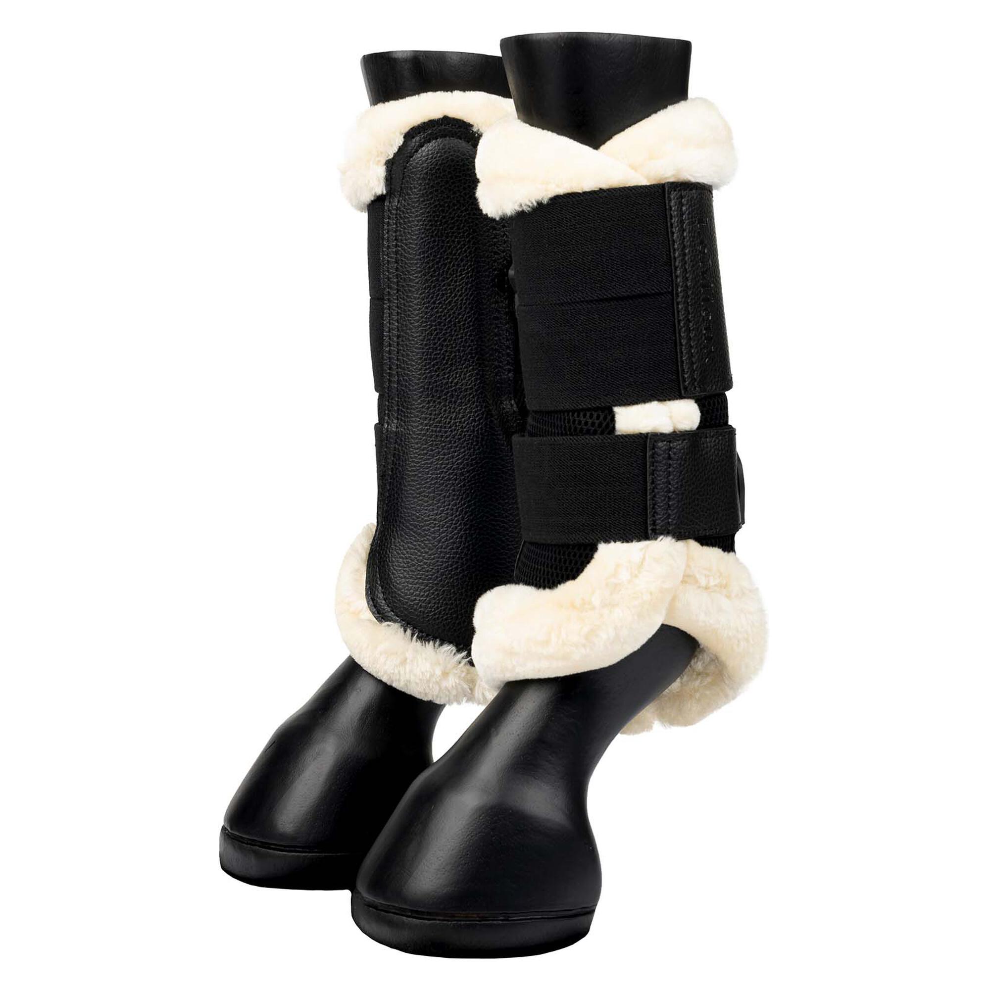 LeMieux Mesh Gamaschen mit Fleecerand Black/Natural, Xl