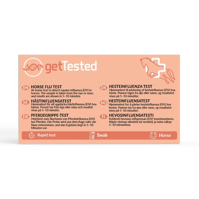 getTested Pferdegrippe Schnelltest – Equine Influenza Influenzabezogene Marker Deines Pferdes analysieren