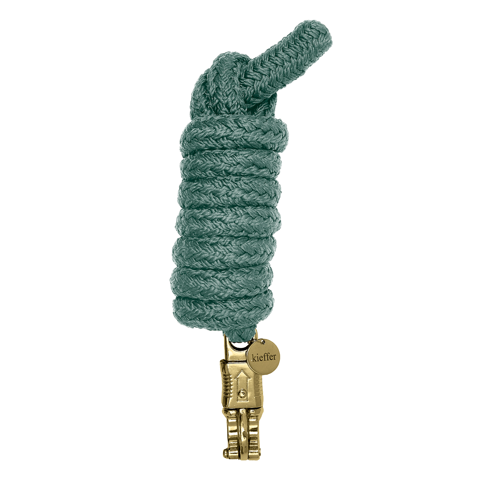 Kieffer Führstrick Satin Shine mit Panikhaken Mint mit Messing-Beschlägen