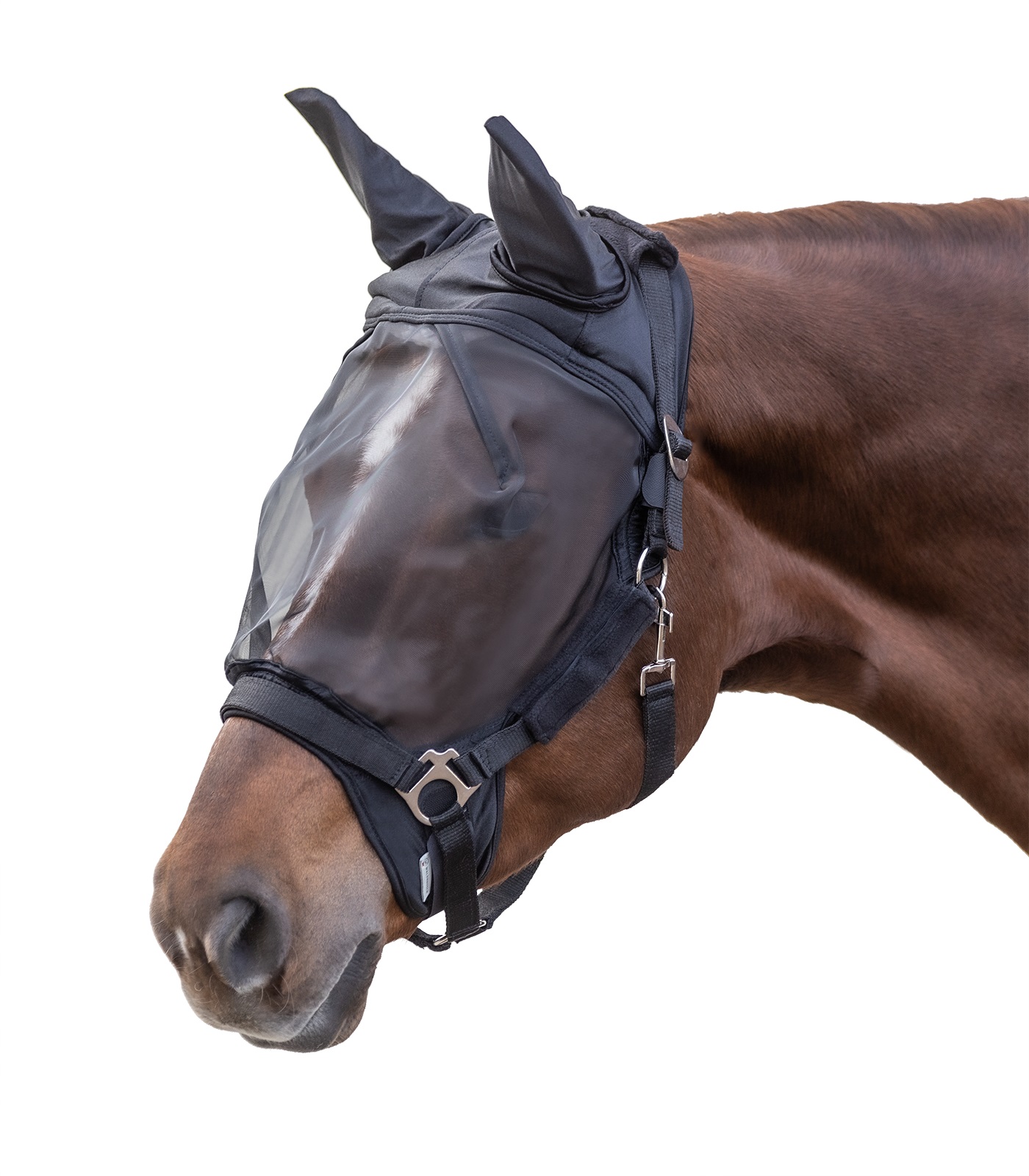 Waldhausen Fliegenmaske Premium mit Ohrenschutz Vb, Schwarz