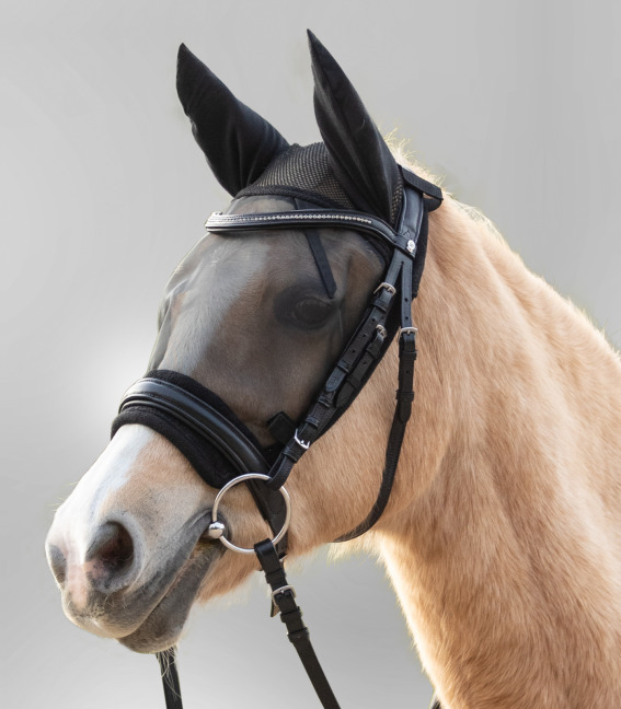 Waldhausen Fliegenmaske Ride schwarz, Gr. Pony