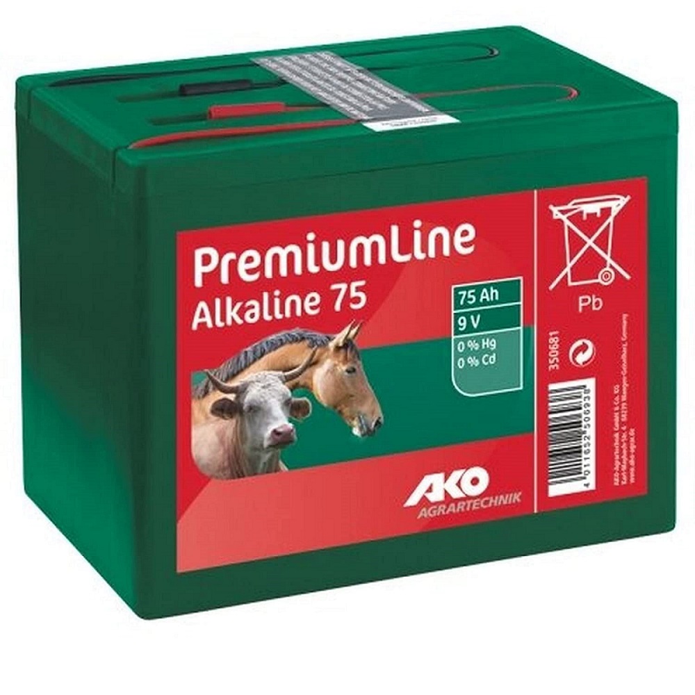 Kerbl Ako Weidezaunbatterie Alkaline 9 Volt 75 Ah