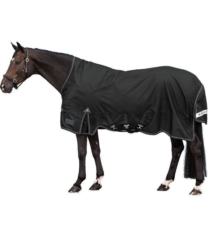 Waldhausen Outdoordecke Scandic, High Neck Light Schwarz, Gr. 145 cm