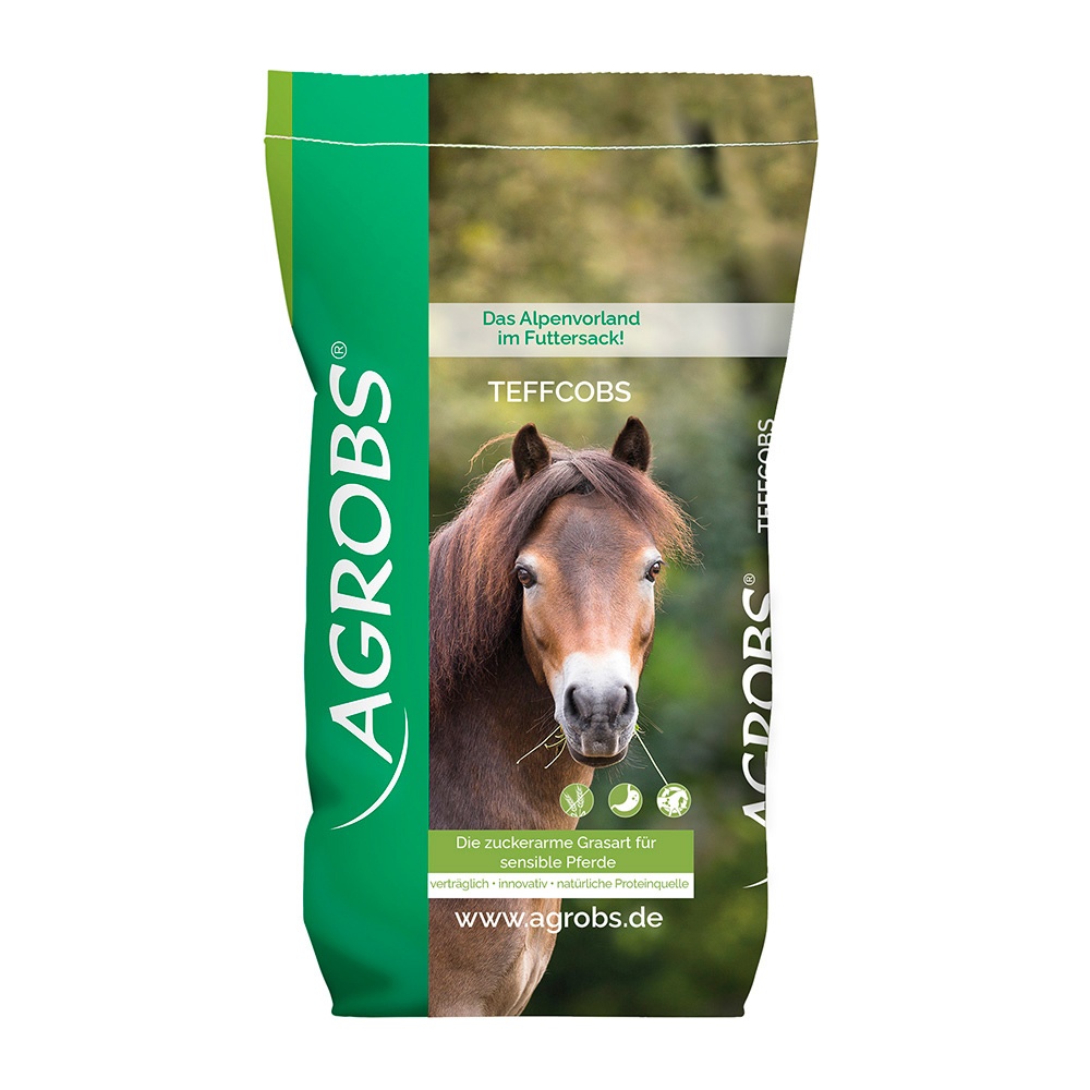 Agrobs Teffcobs 42 x 20 kg Palette Zuckerarme Grasart für sensible Pferde