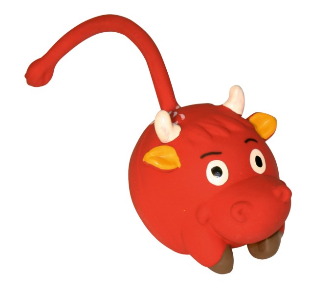 Kerbl Hundespielzeug Latex Racing Bull Rot, Ø 9cm