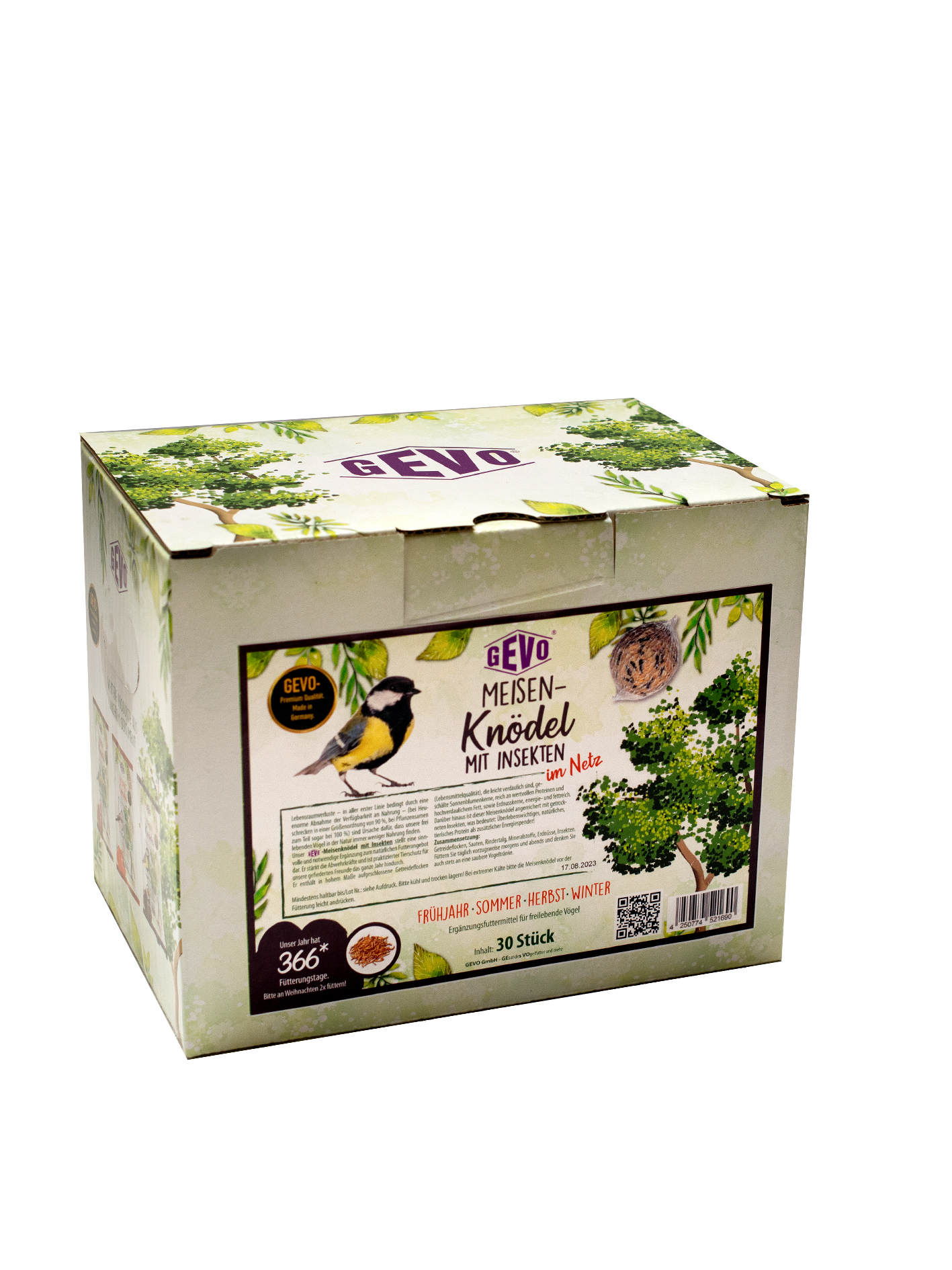 Gevo Meisenknödel mit Insekten 30 Stück à 90 g (Karton) Mit Netz
