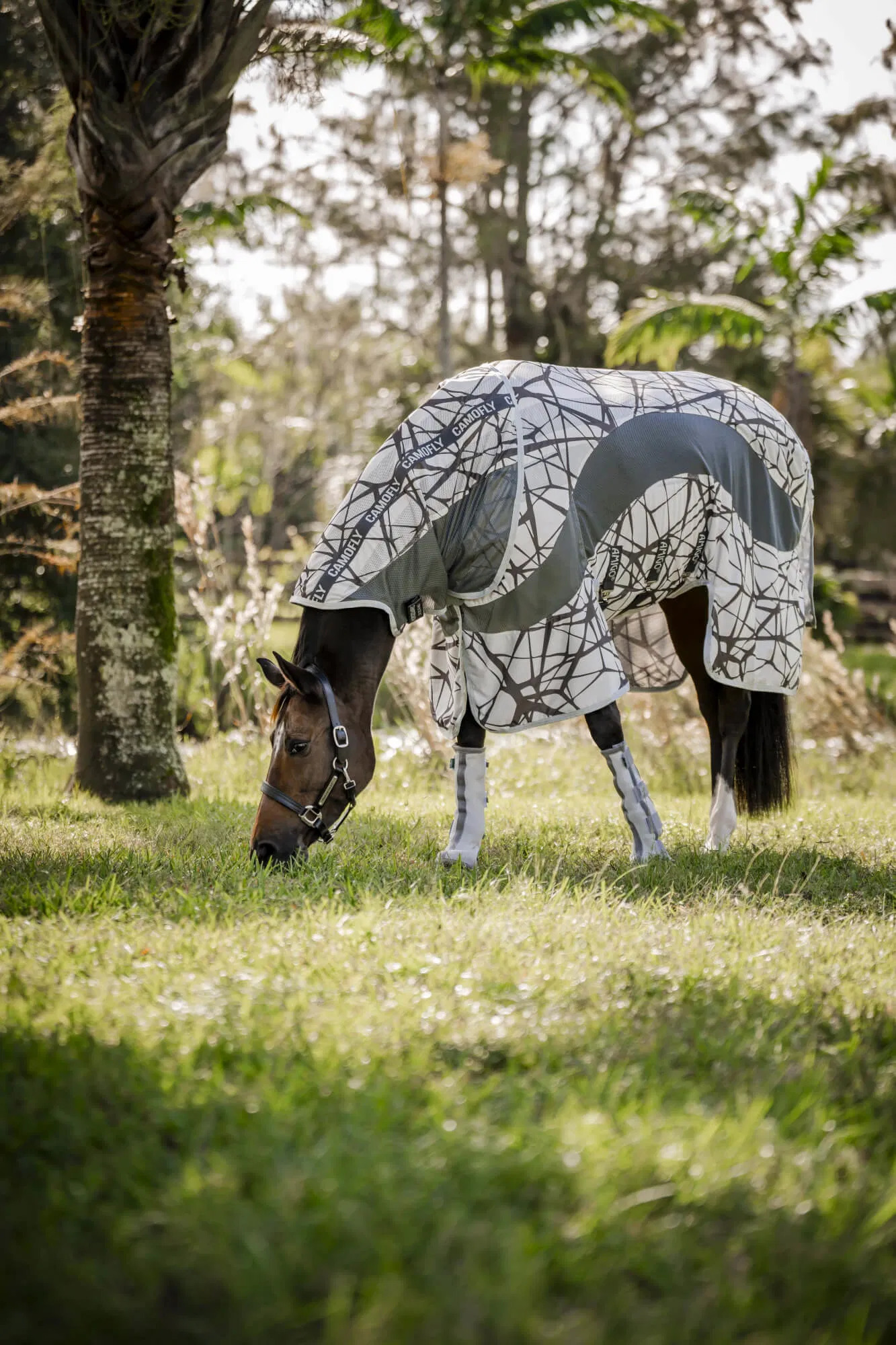 Horseware Fliegendecke Amigo CamoFly Plus CamoFly Print /Grey/ 155 cm (6'9")