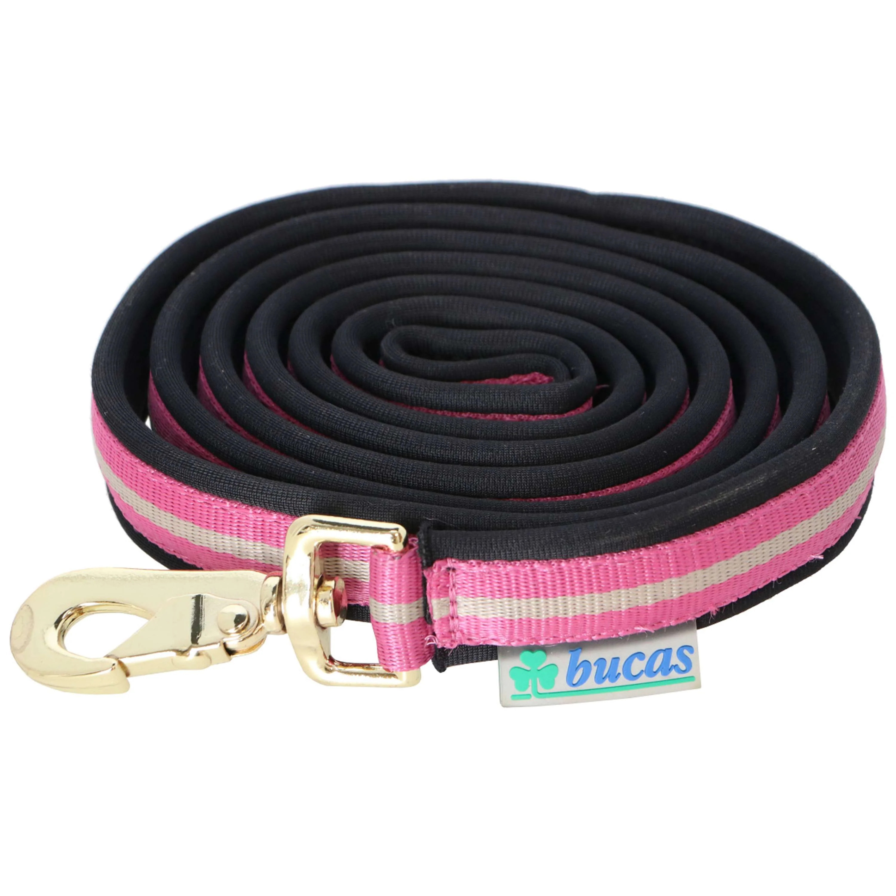 Bucas Dublin Padded Lead Rein Raspberry mit Karabinerhaken