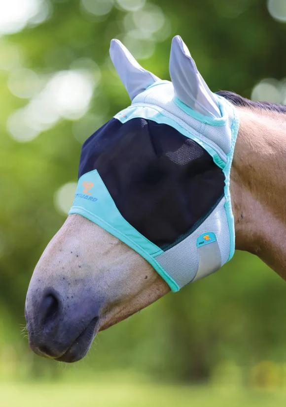 Shires Air Motion Fliegenmaske mit Ohren Gr. Shetty, Aqua