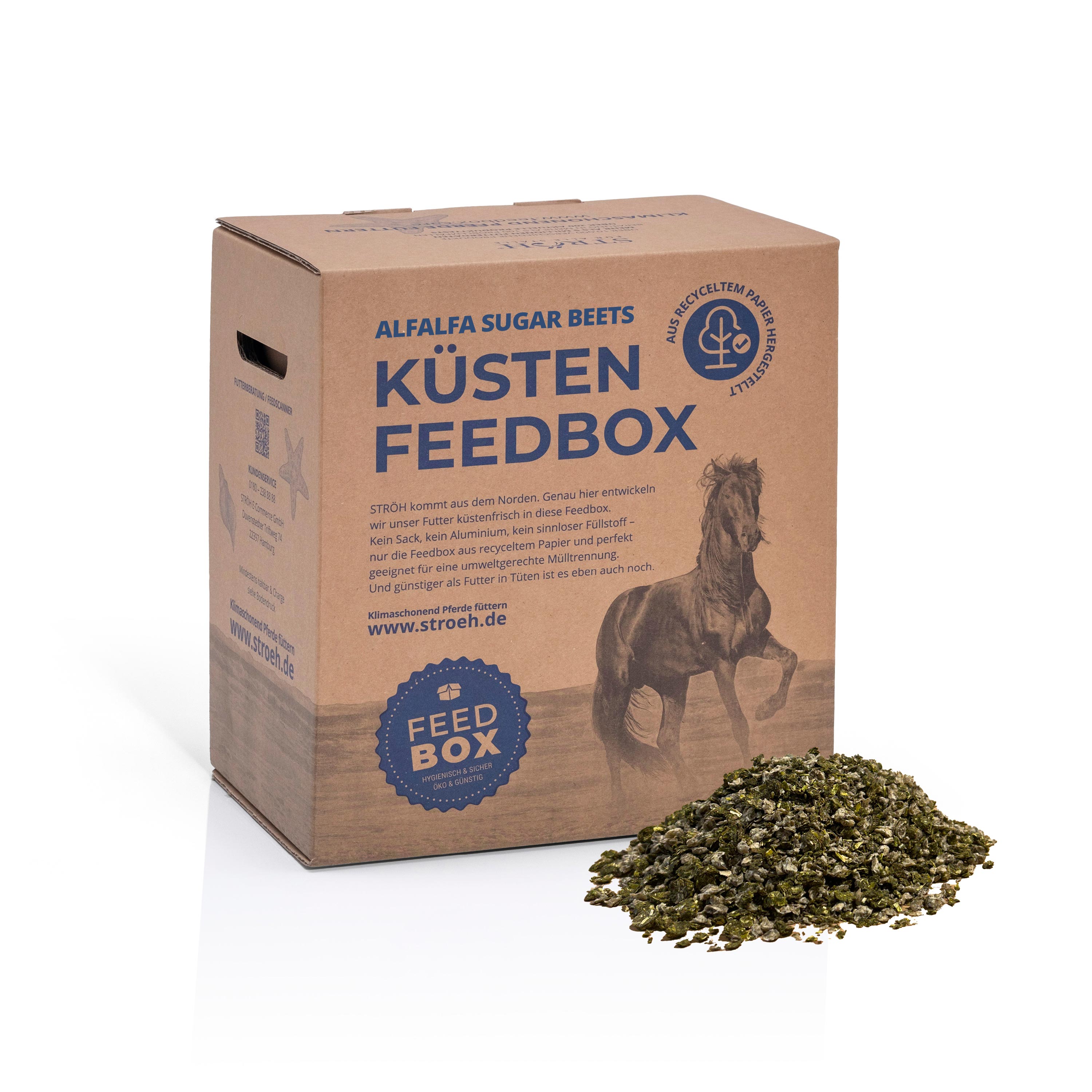 STRÖH Küsten Alfalfa Sugar Beets Flakes 30kg Feedbox Fördert Gewichtszunahme & Muskelaufbau