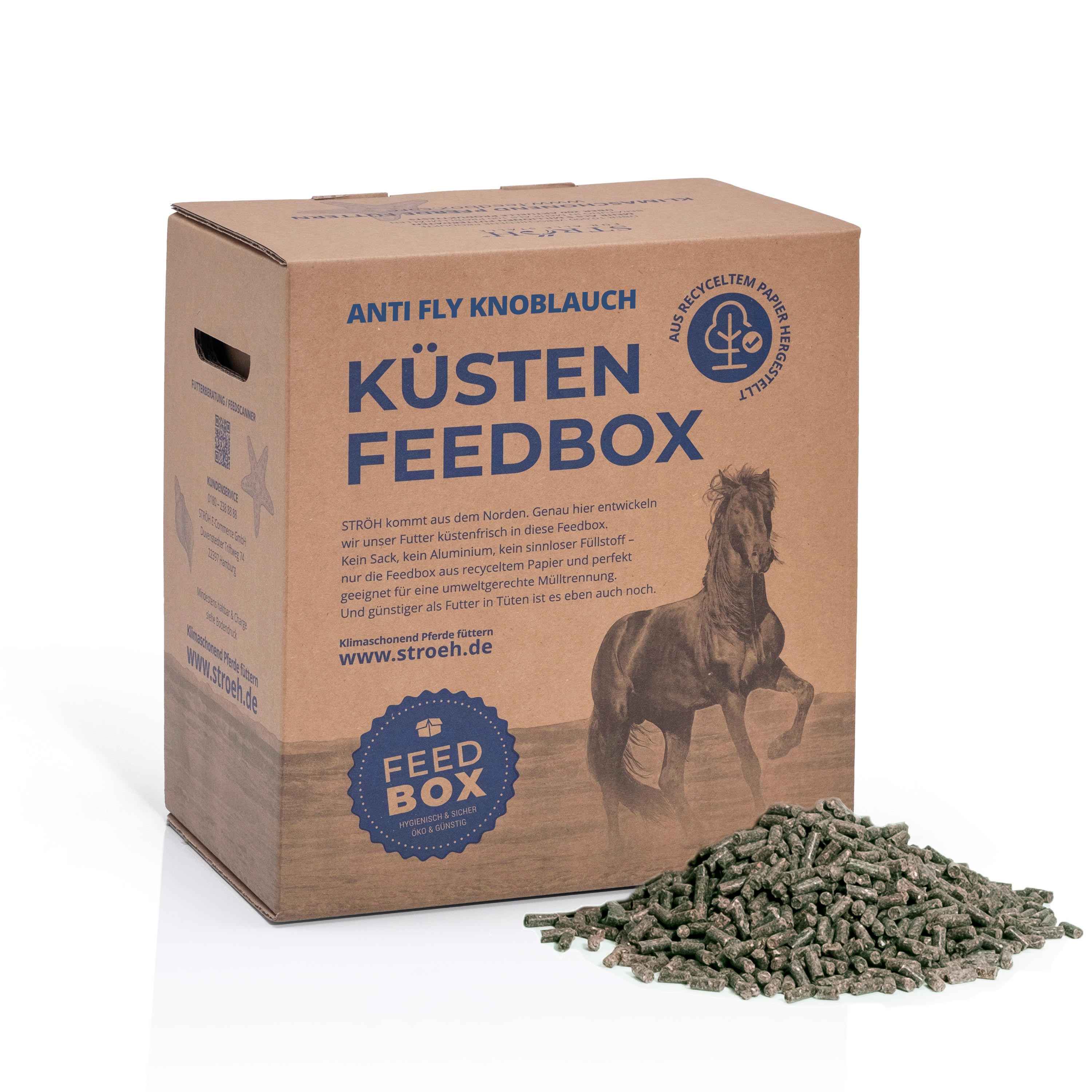 STRÖH Anti-Fly Knoblauch Pellets 3kg Feedbox Schmackhafte Insektenabwehr