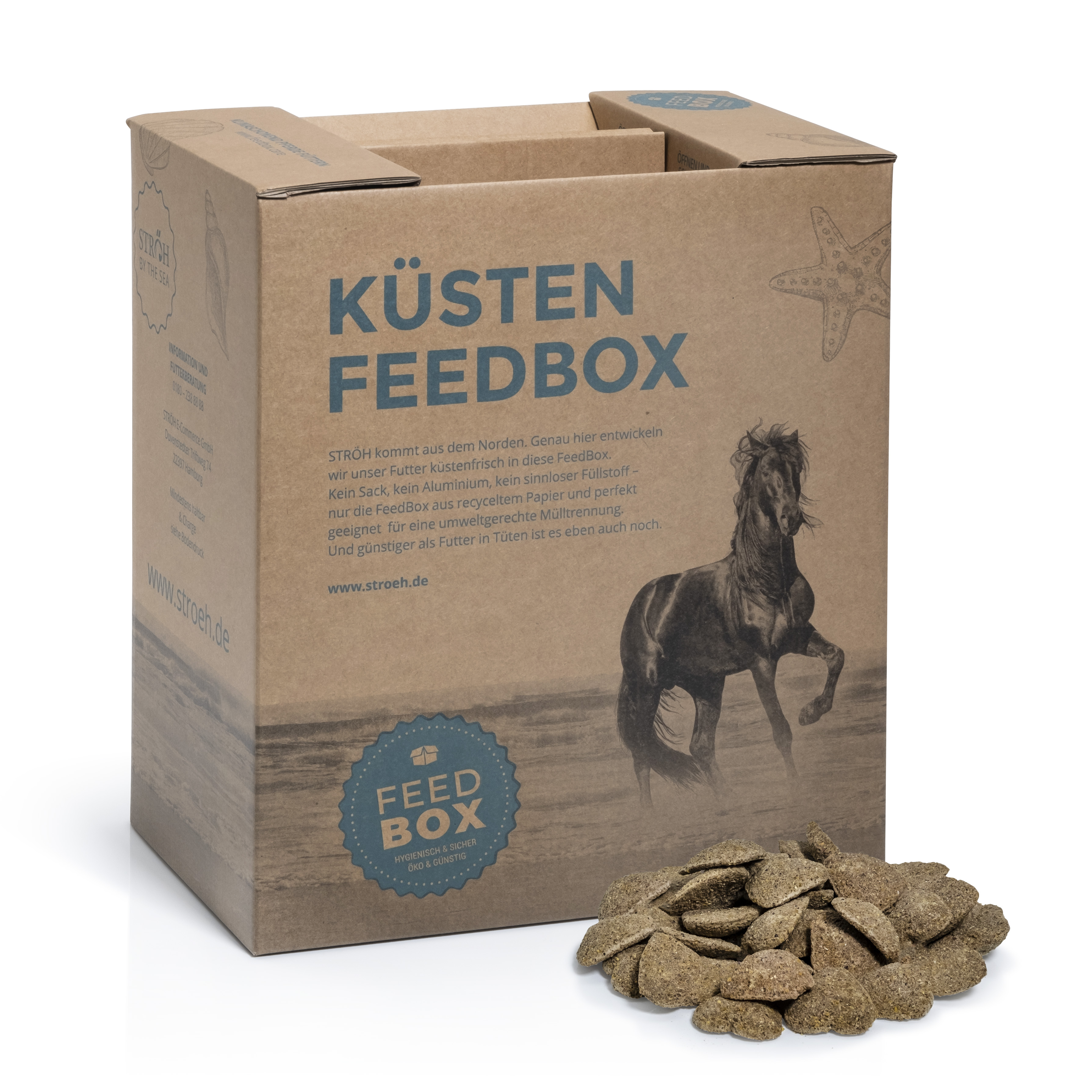 STRÖH Küsten Goodies Apfel 5kg Feedbox Leckerli mit Apfelgeschmack
