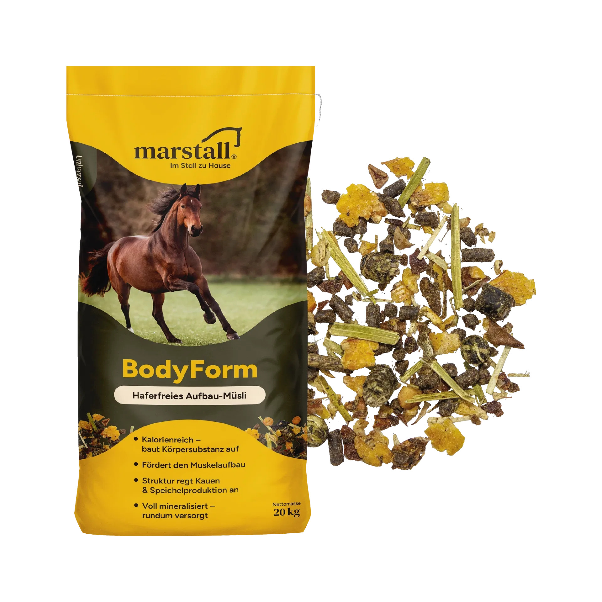 Marstall BodyForm Müsli 1,5kg Stärkereduziertes Aufbaufutter