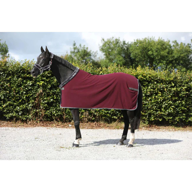 Bucas Show-Line Fleece Abschwitzdecke Burgundy, Gr. 135 cm