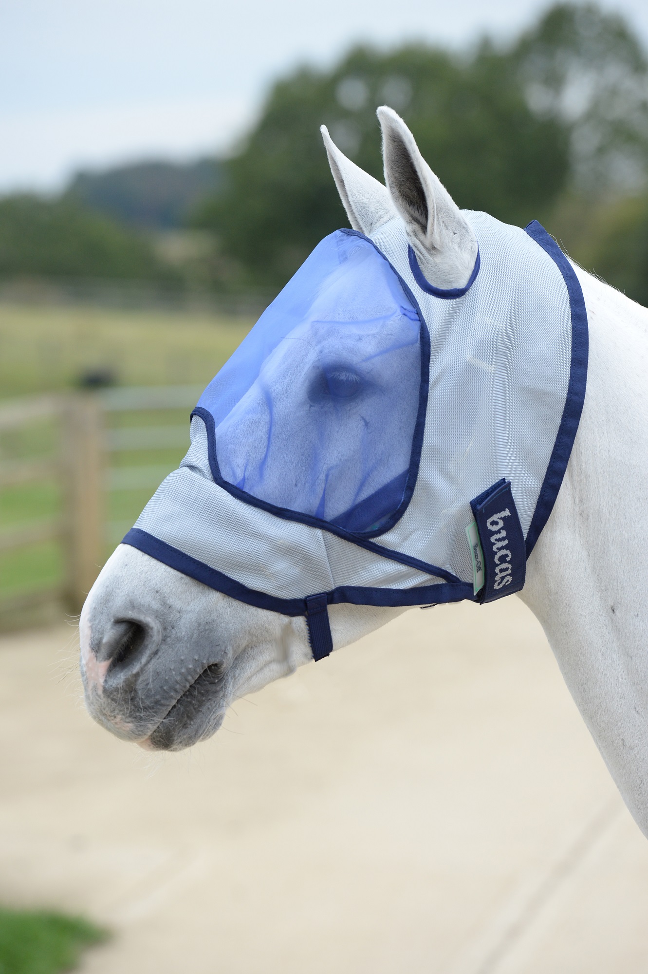 Bucas Buzz-Off Deluxe Fliegenmaske Blue, 155/Xl