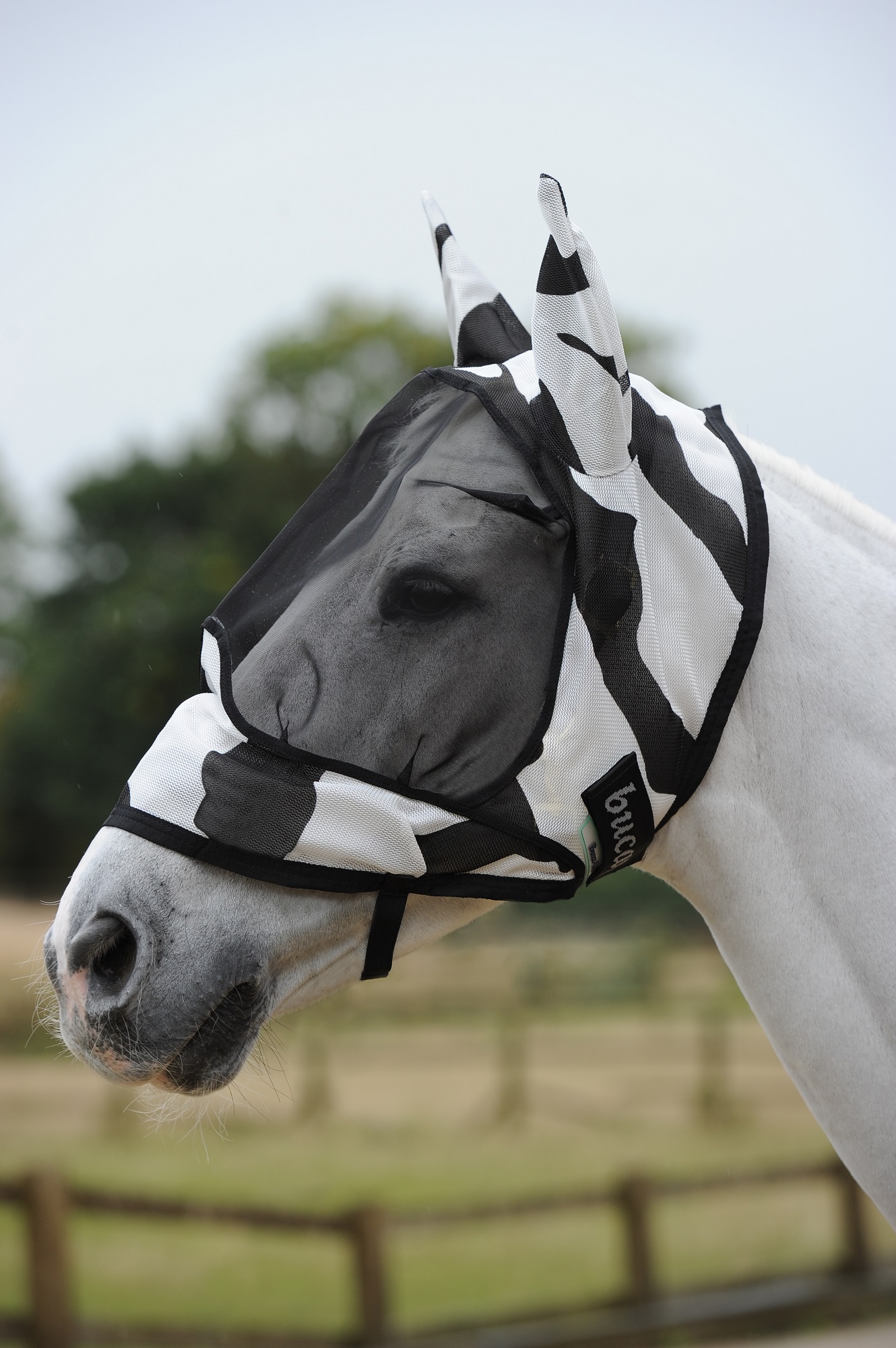Bucas Buzz-Off Deluxe Fliegenmaske Zebra, 155/Xl