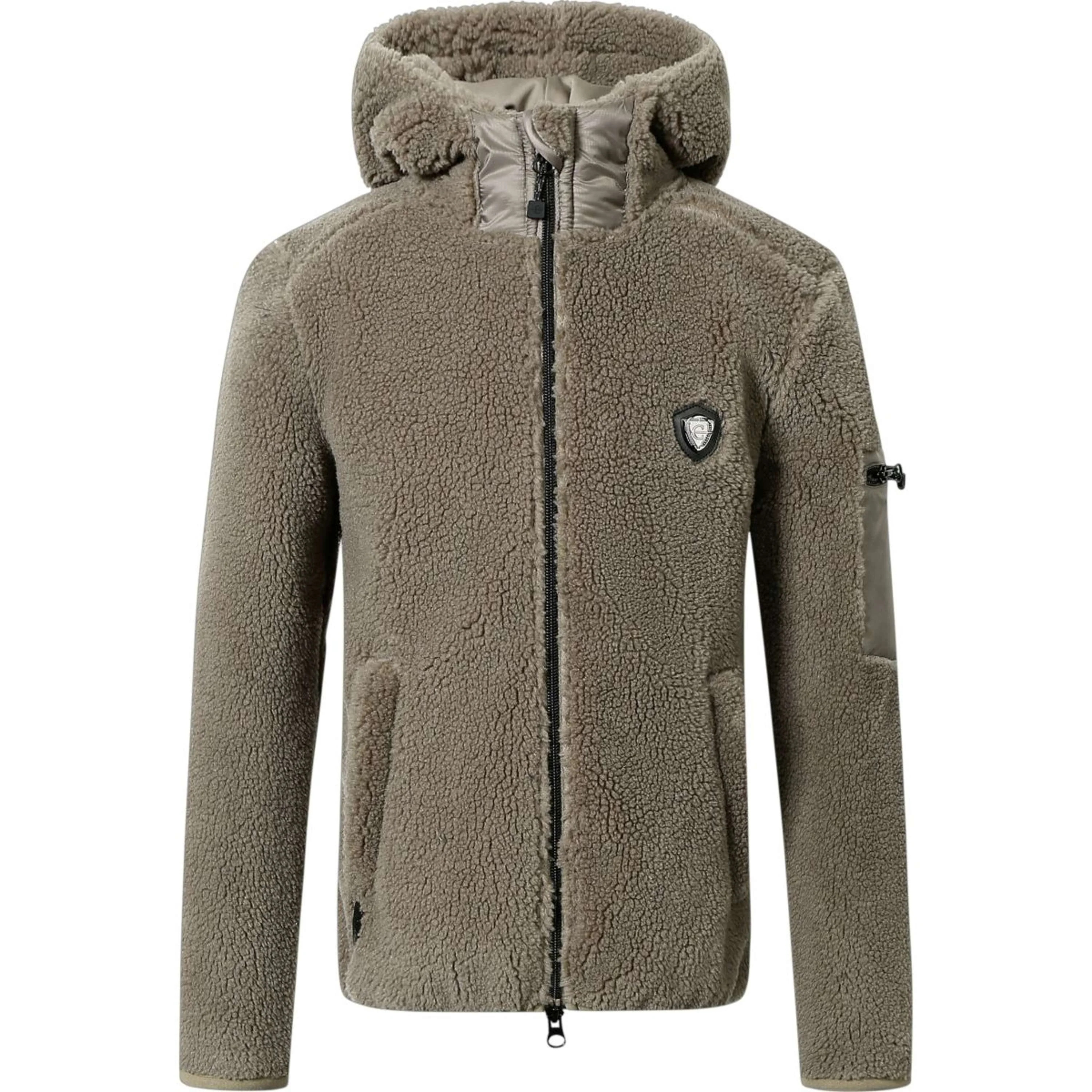 Covalliero Hoodie Jacke Kinder Taupe, Gr. 128/ 134