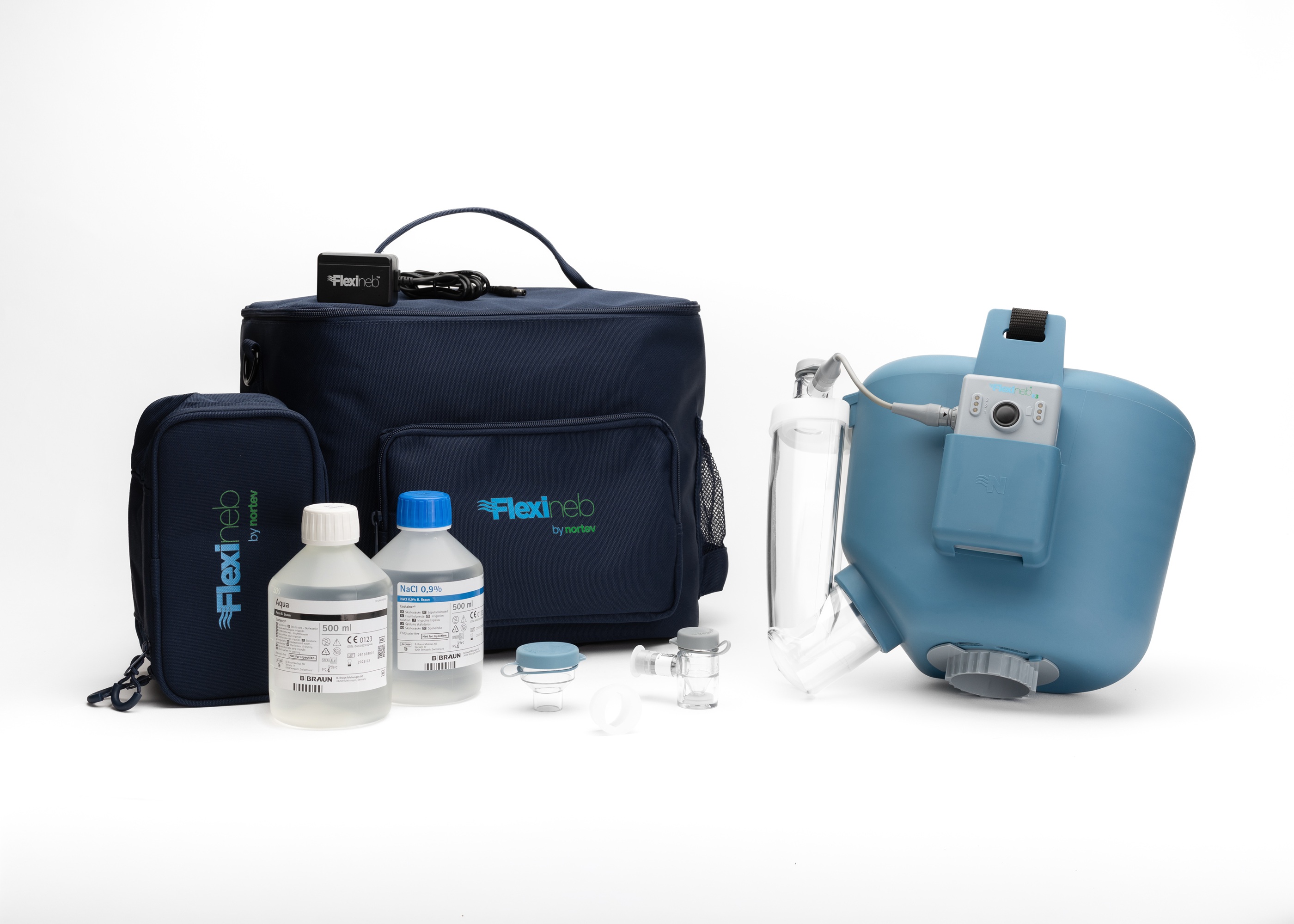 Flexineb E3 Inhalator Komplettset Large Blau