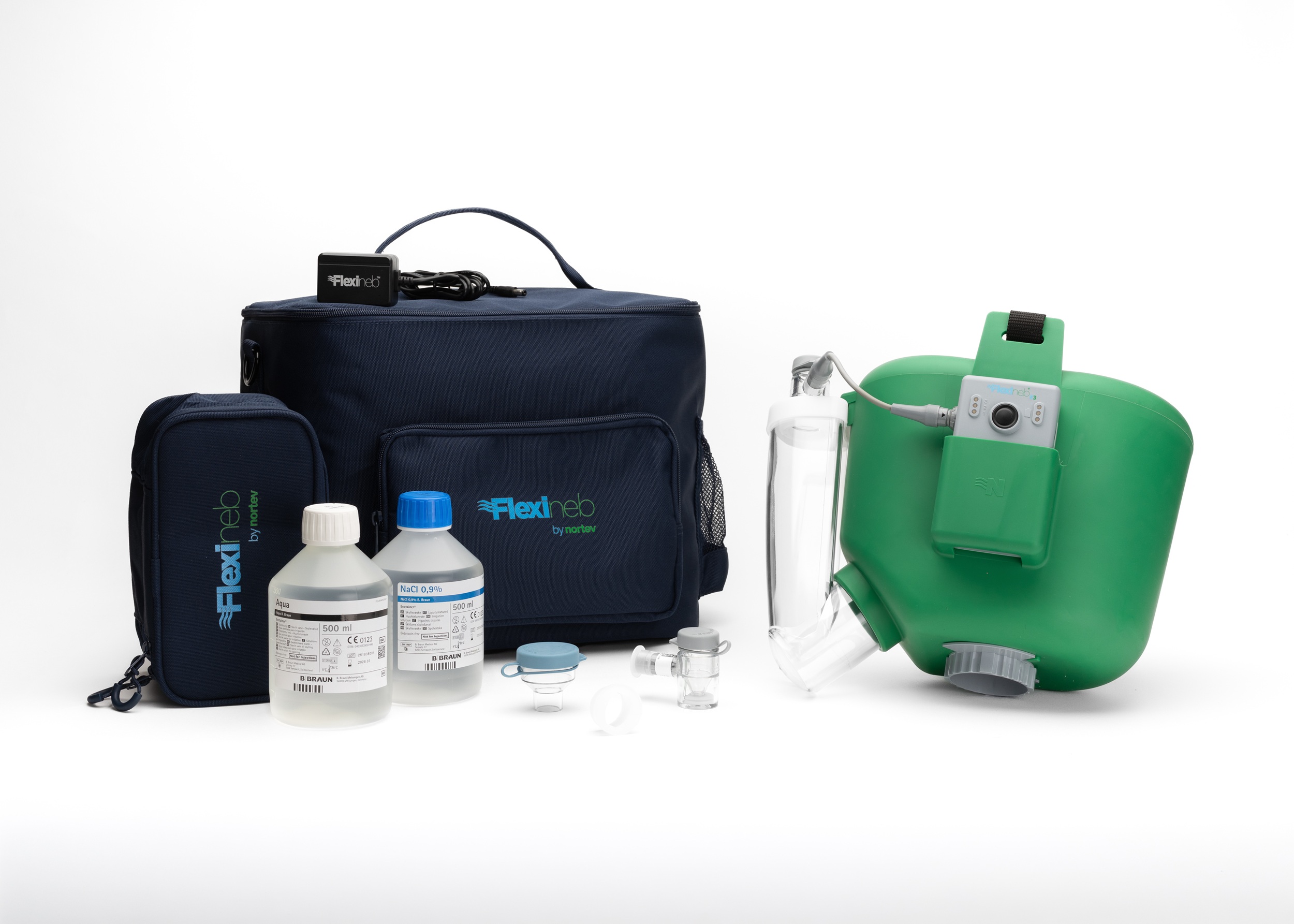 Flexineb E3 Inhalator Komplettset Standard Grün