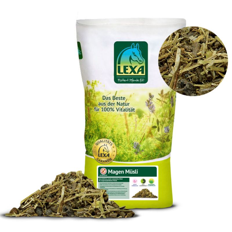 Lexa Magen Müsli, 15 kg Getreidefreies und luzernefreies Müsli für sensible Pferde