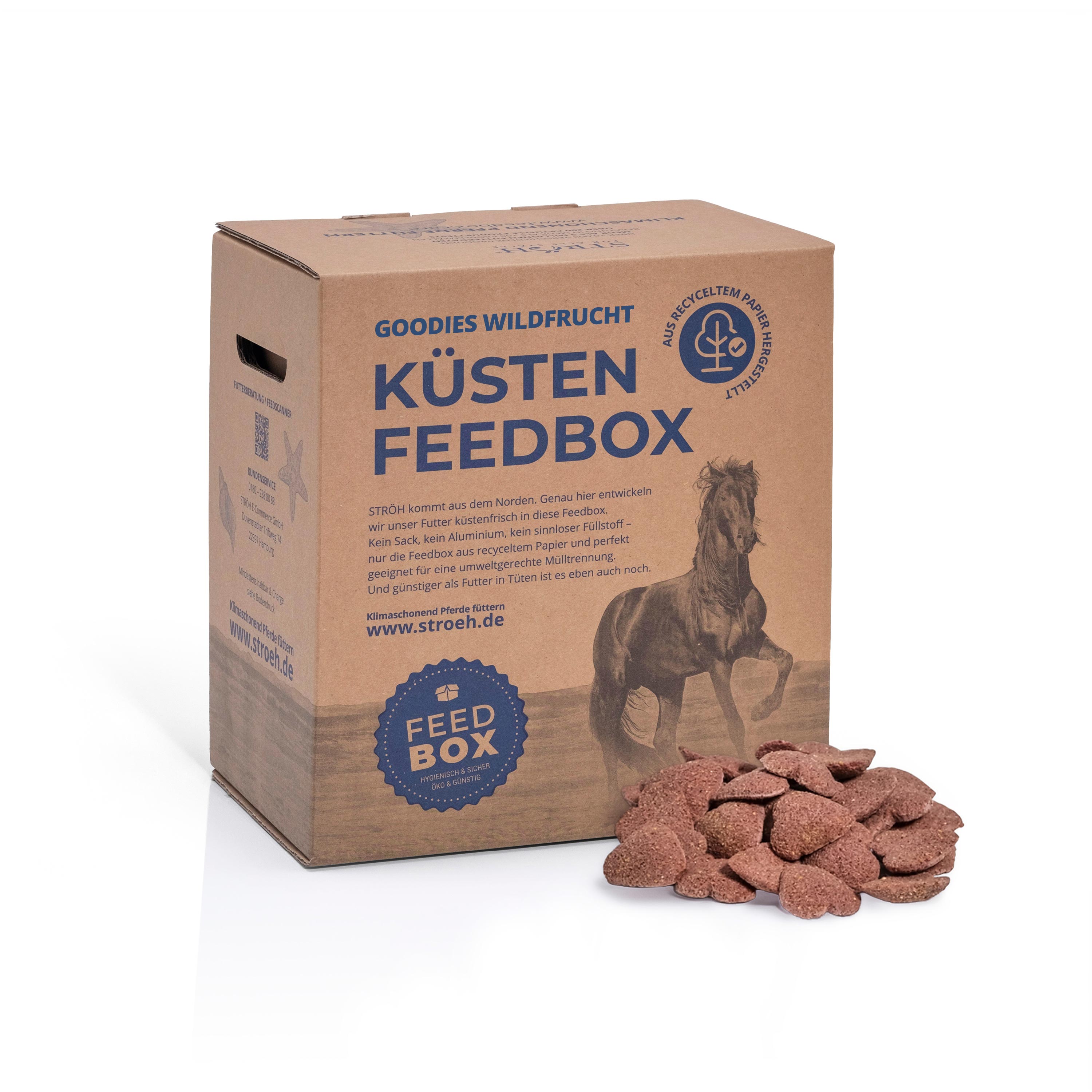 STRÖH Küsten Goodies Wildfrucht 5kg Feedbox Schmackhafte Belohnung mit Wildfruchtgeschmack