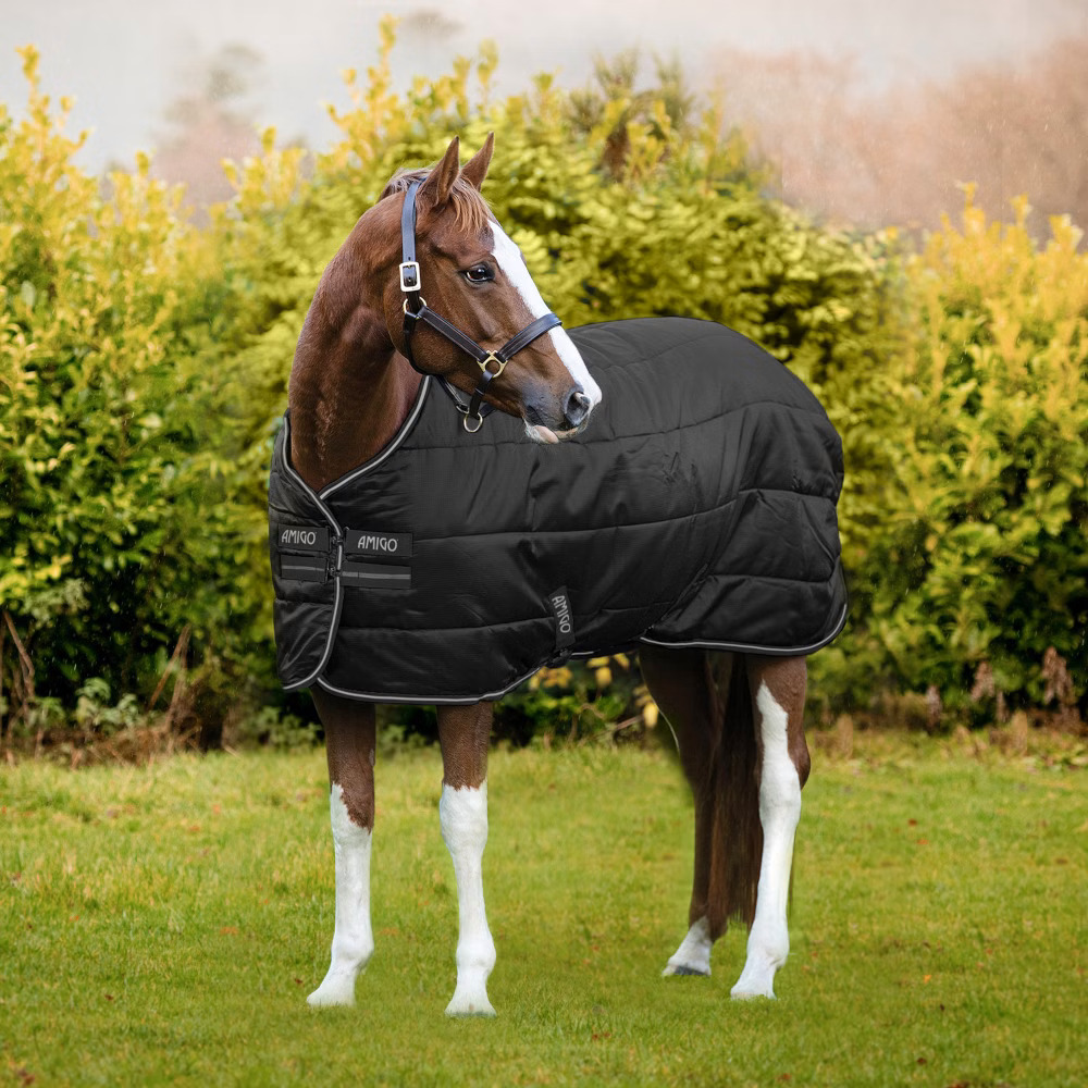 Horseware Amigo 100g Diamond Insulator Original Stalldecke Black/ Black & Silver, Gr. 140 cm