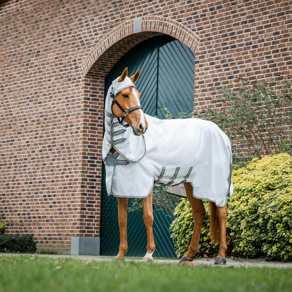 Horseware Fliegendecke Amigo Ripstop Hoody Silver/Titanium Grey & Silver/ 160 cm (7'0")