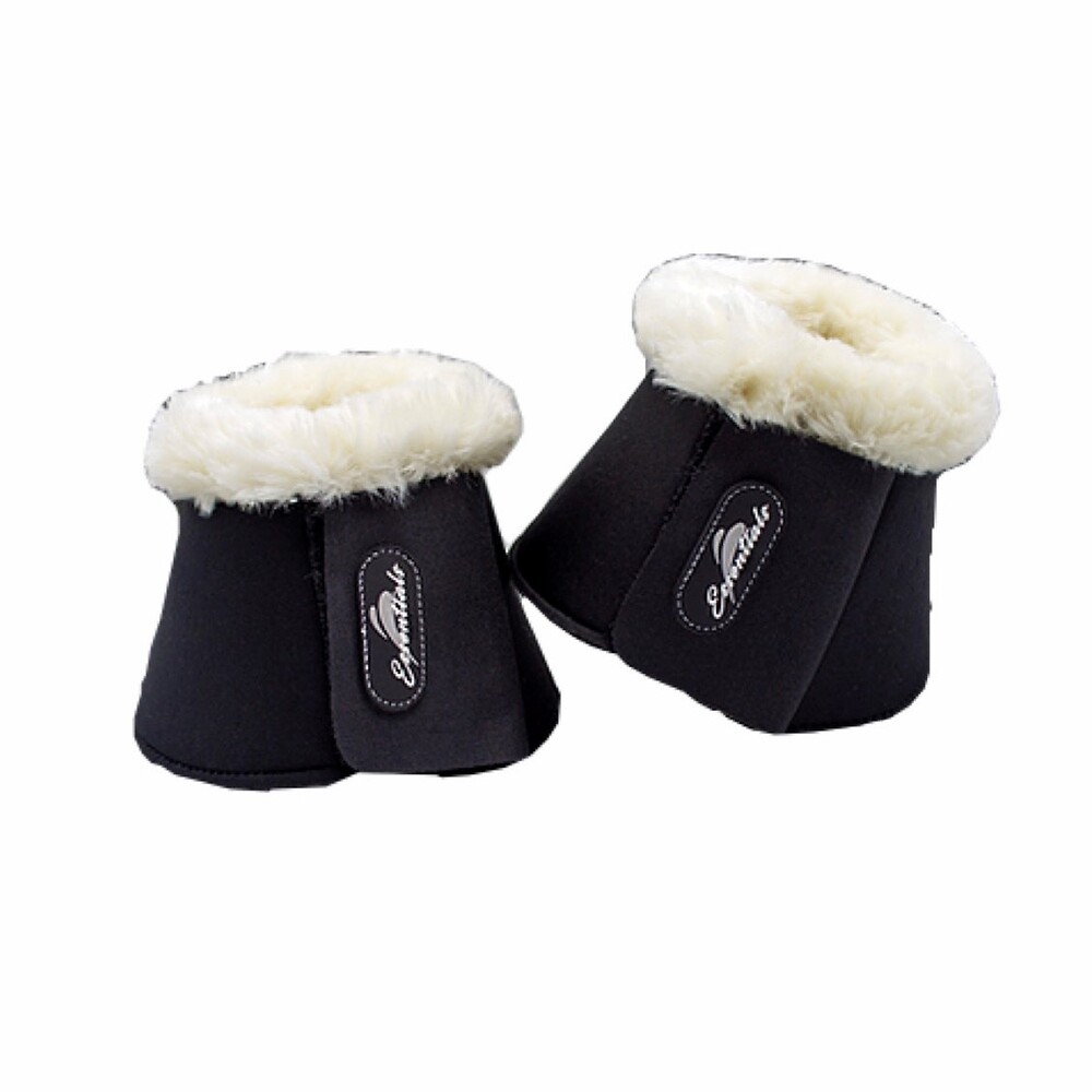 eQuick® Hufglocken Fluffy mit Kunstfell Black, Gr. S