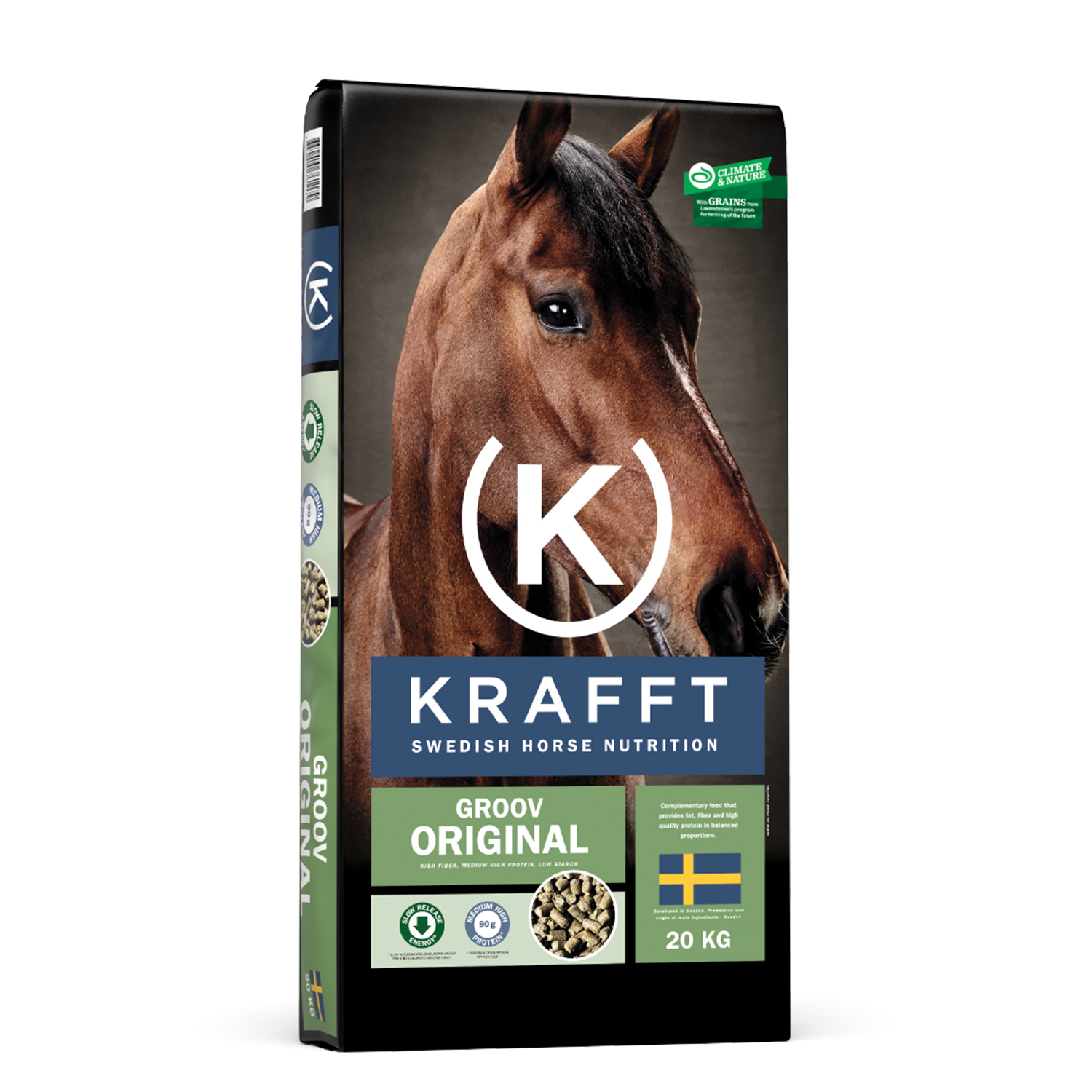 Krafft Groov Original 20kg Rohfaserreiche Pellets